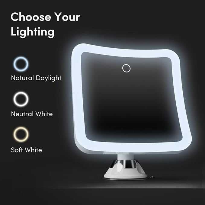 Lustro Fancii Mira 2 z LED i 10× powiększeniem, USB-C, 13h pracy
