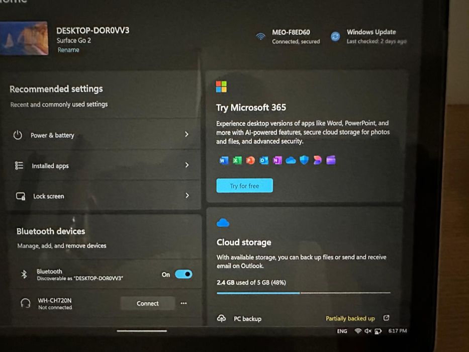 Microsoft Surface Go 2 + caneta + capa