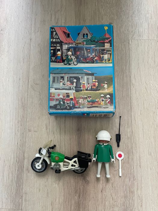 Completo 3564 playmobil polícia mota vintage