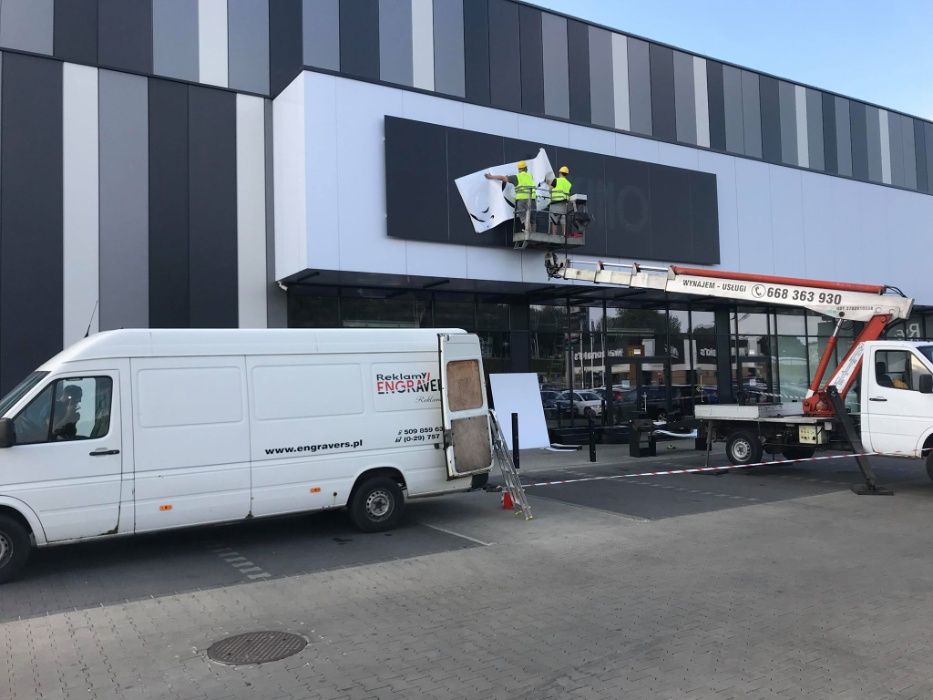 Podnośnik koszowy, wynajem zwyżek. Mycie i malowanie elewacji. Do 35m!