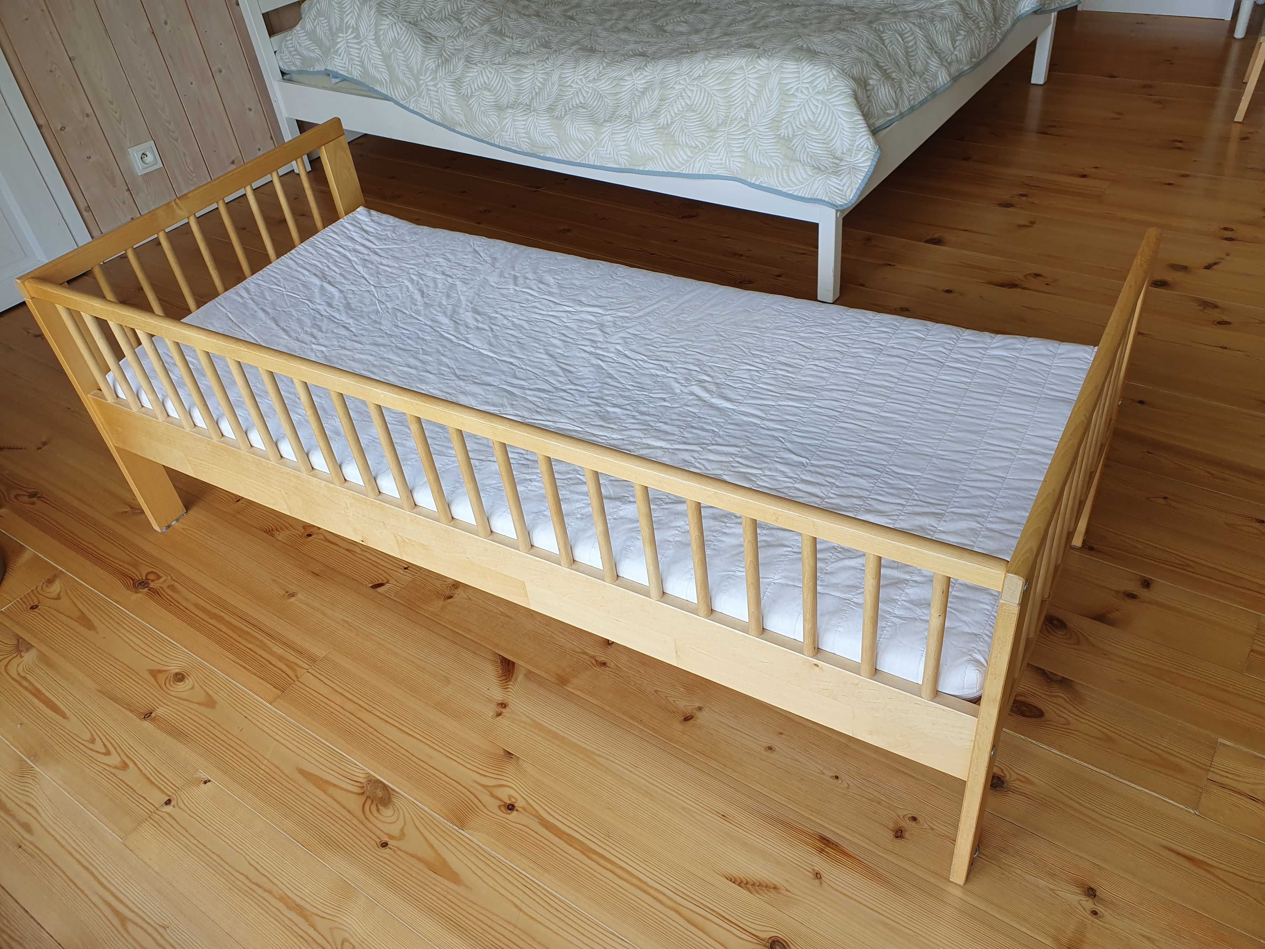 Łóżko dziecięce IKEA Gulliver 70 x 160 cm + materac + ochraniacz
