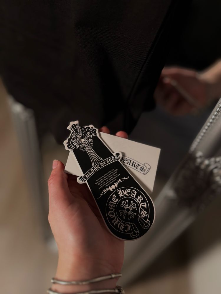Футболка chrome hearts женская базовая черная оверсайз