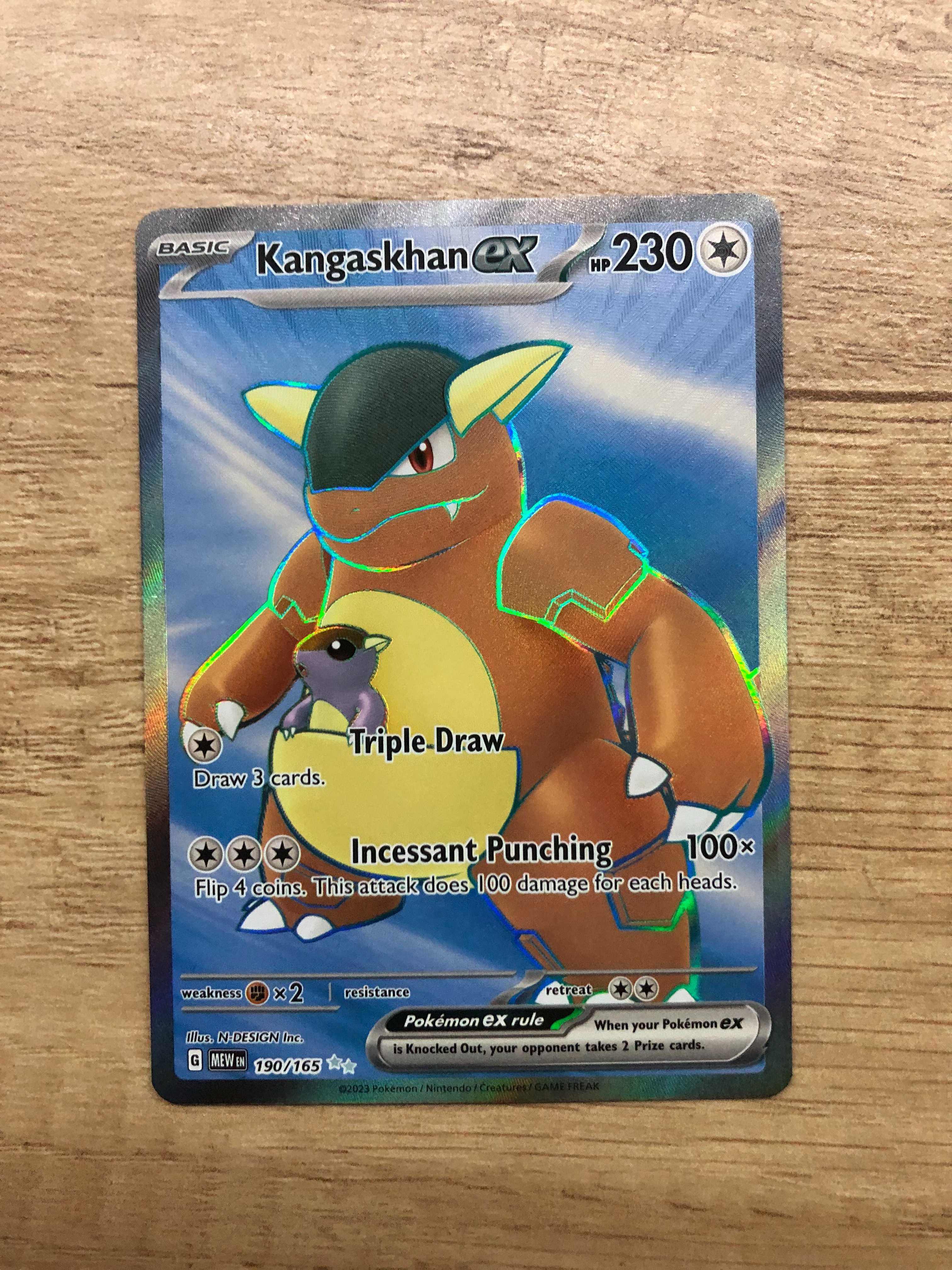 Kart Pokemon Kangaskhan Ex 190/165 MEW 151