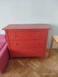 Komoda ikea hemnes 3 szuflady, bejcowana na czerwono / dostawa