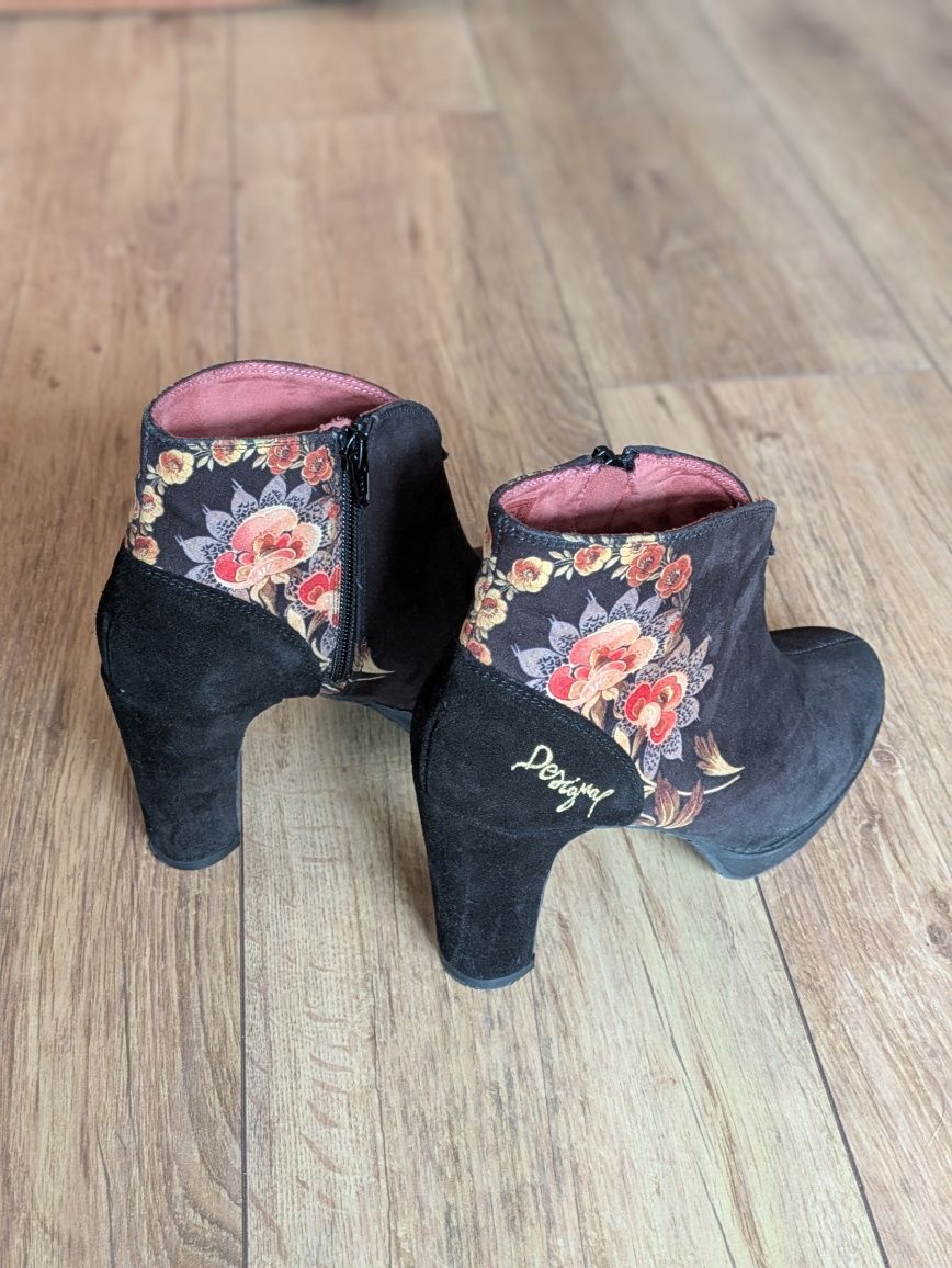 Desigual 38 botki buty na obcasie