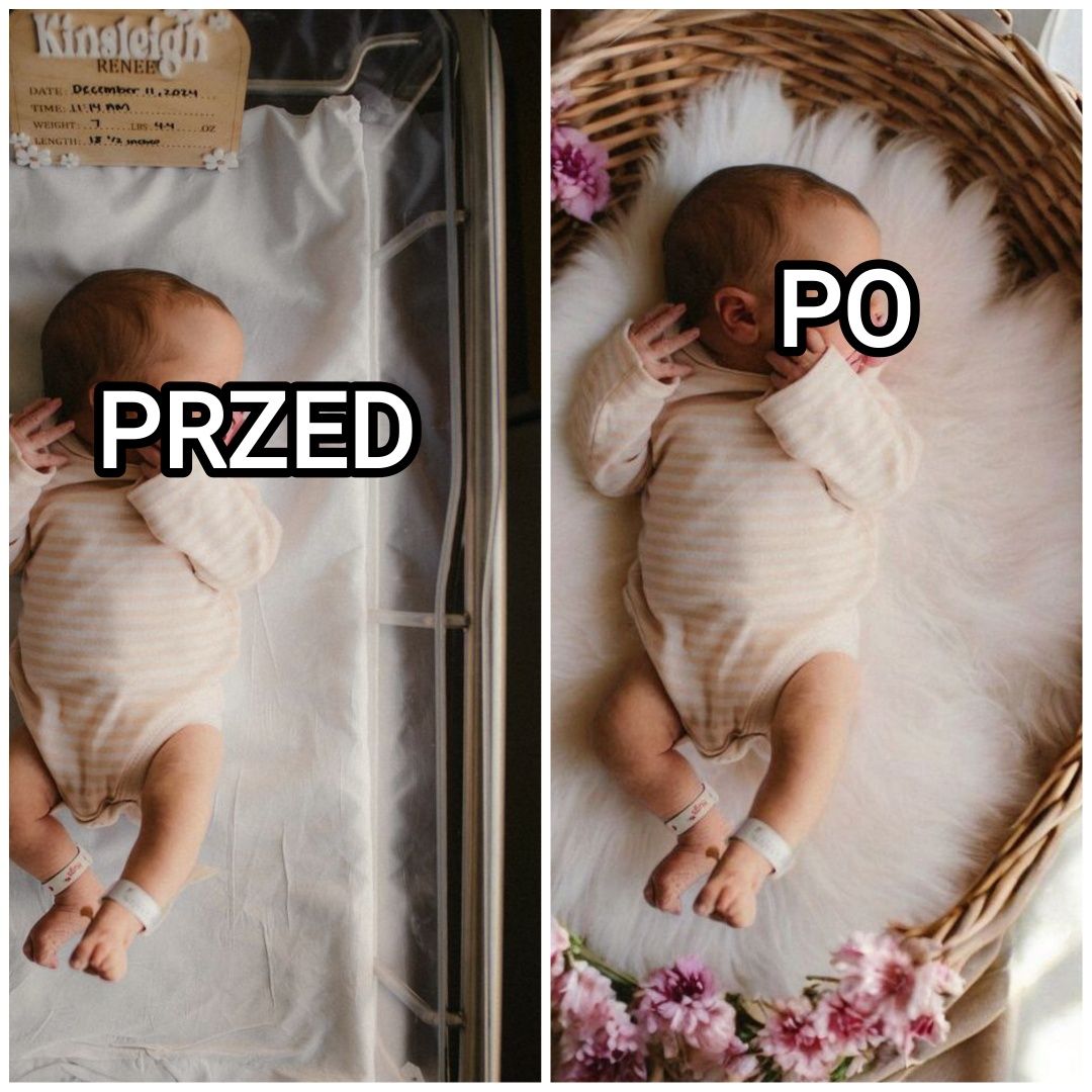 Wirtualna Sesja zdjęciowa niemowlęca noworodkowa