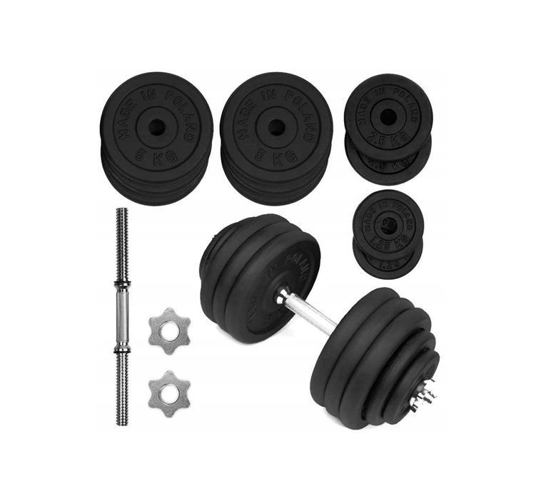 HANTLA ŻELIWNA 1x40 kg hantel 40kg gryf obciążenie