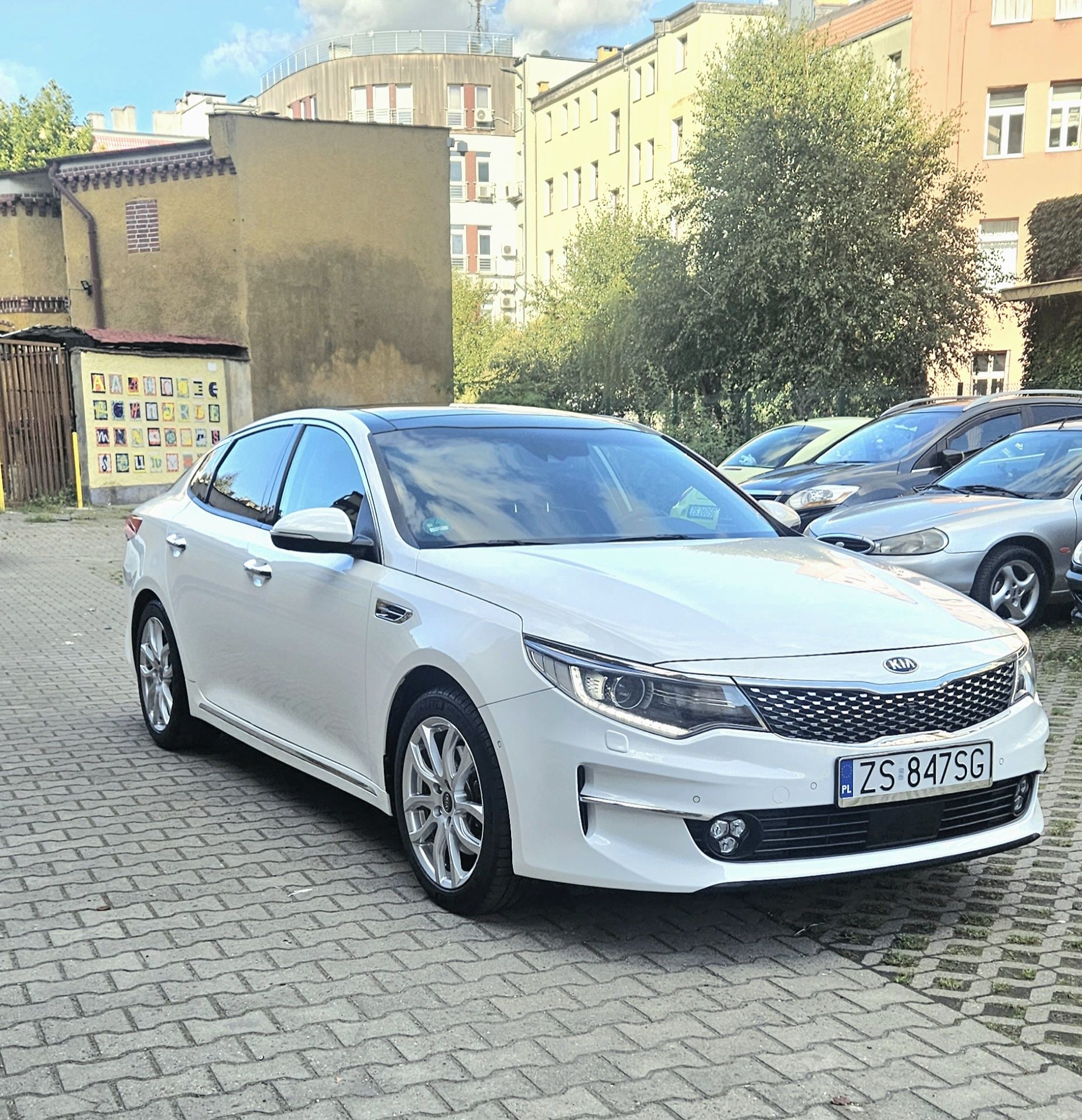 Kia Optima JF • Full opcja • Biała perła • Kamery 360 • Automat