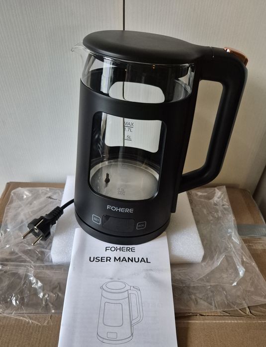 Czajnik elektryczny szklany Fohere