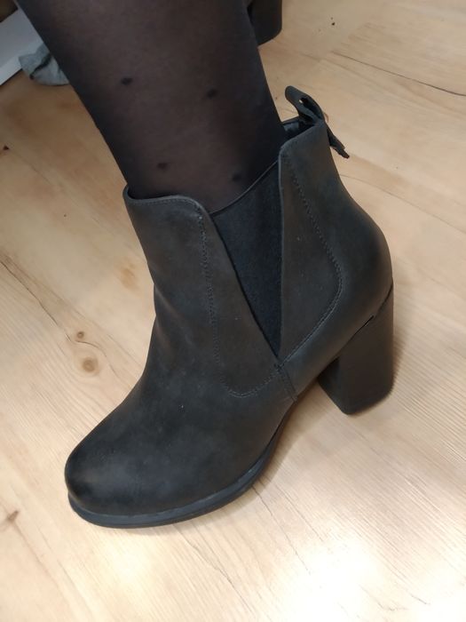 Clara Barson botki czarne na słupku 8cm 37