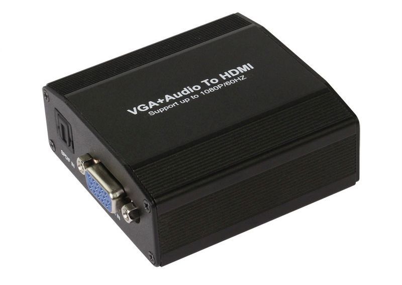 Konwerter VGA+Audio RL Lub SPDIF do HDMI FHD 1080p
