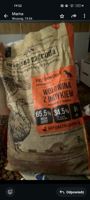 Karma dla psa wołowina z indykiem wiejska zagroda