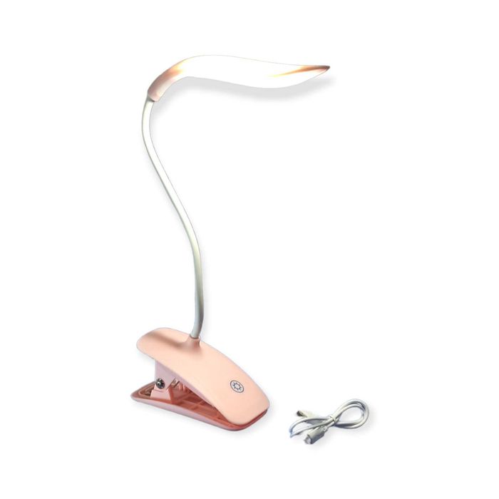 Аккумуляторная настольная лампа на прищепке