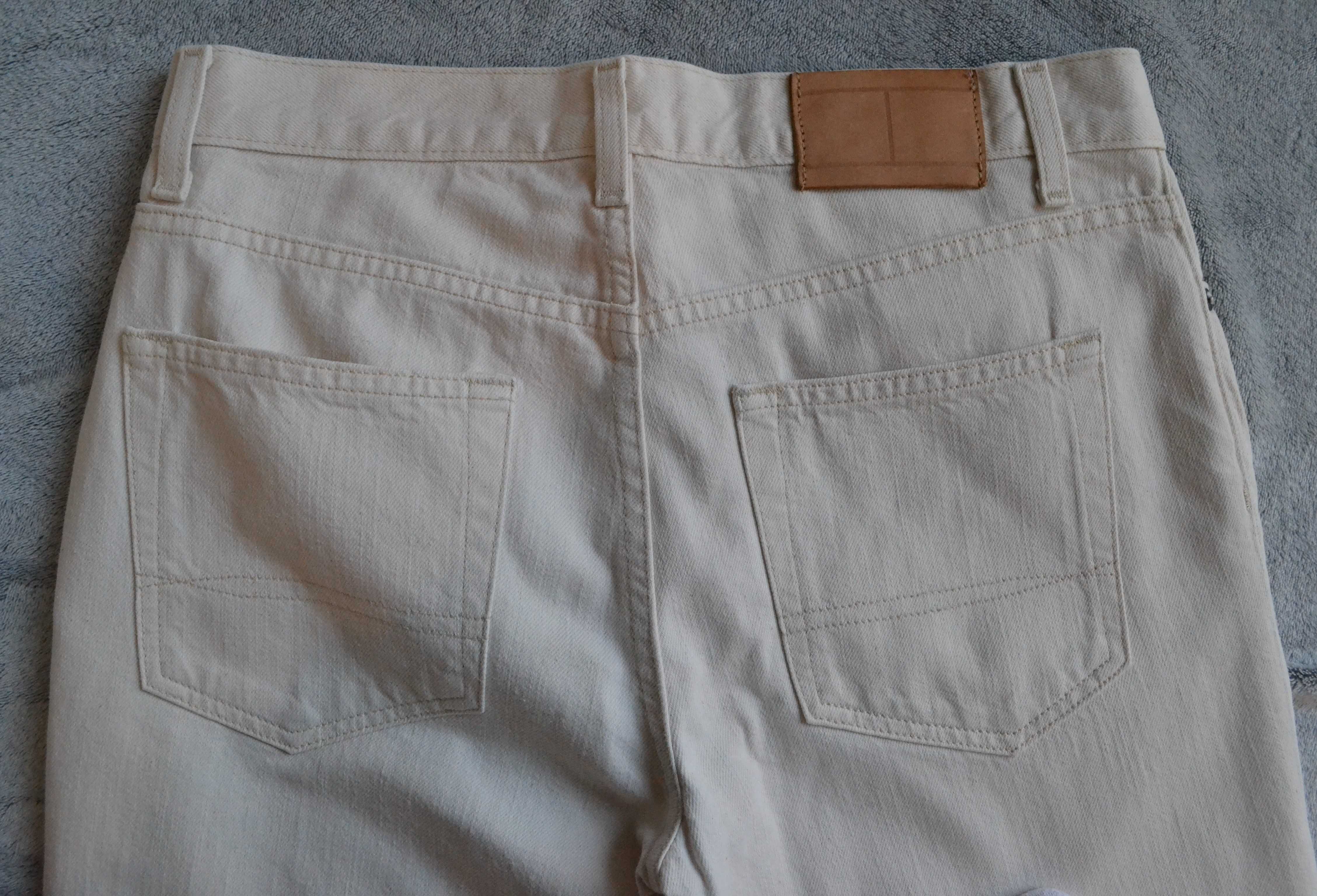 Spodnie jeansy klasyczne Tommy Hilfiger, jasny beż/ 30/32