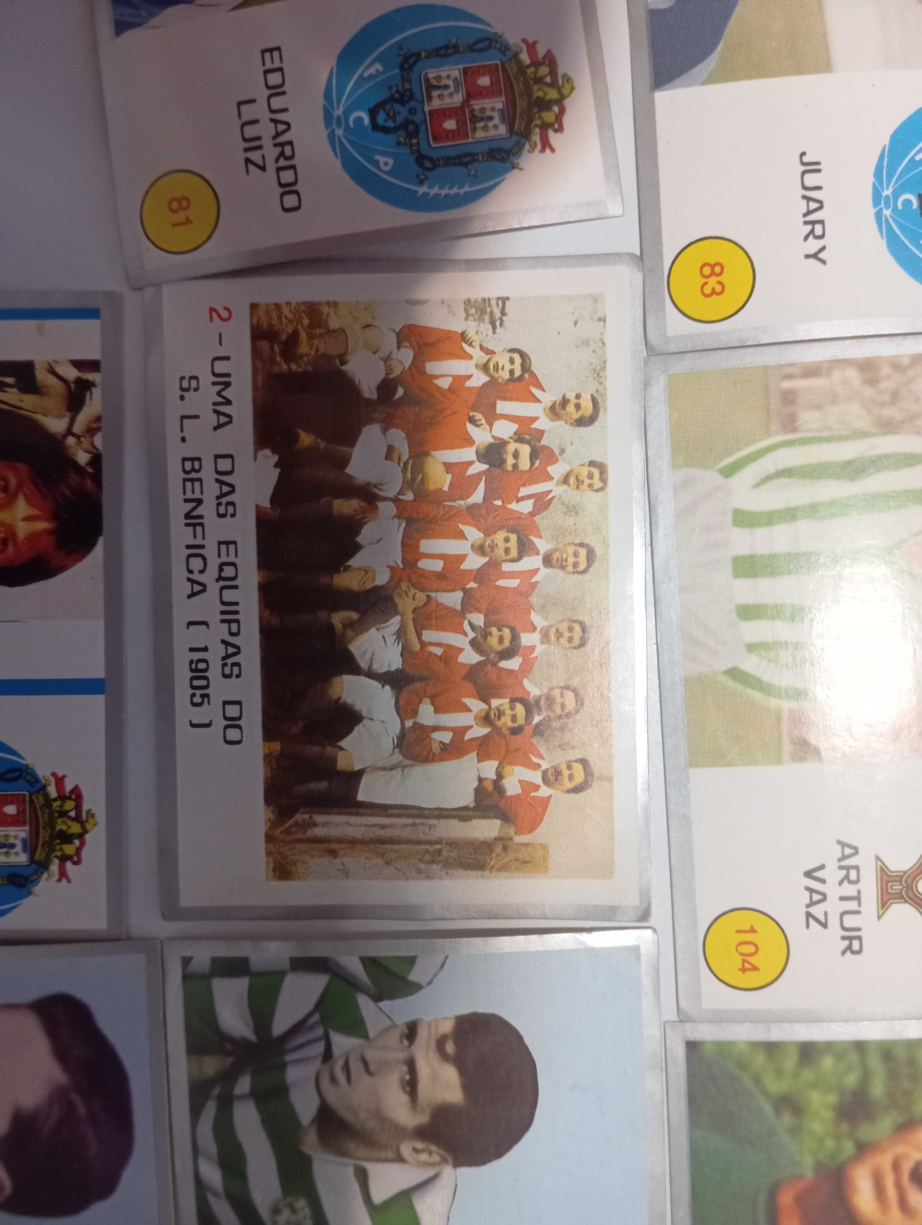 Cartas de coleção antiga, futebol