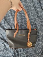 Torebka na ramię czarna brązowa logo y2k vintage MK Michael Kors