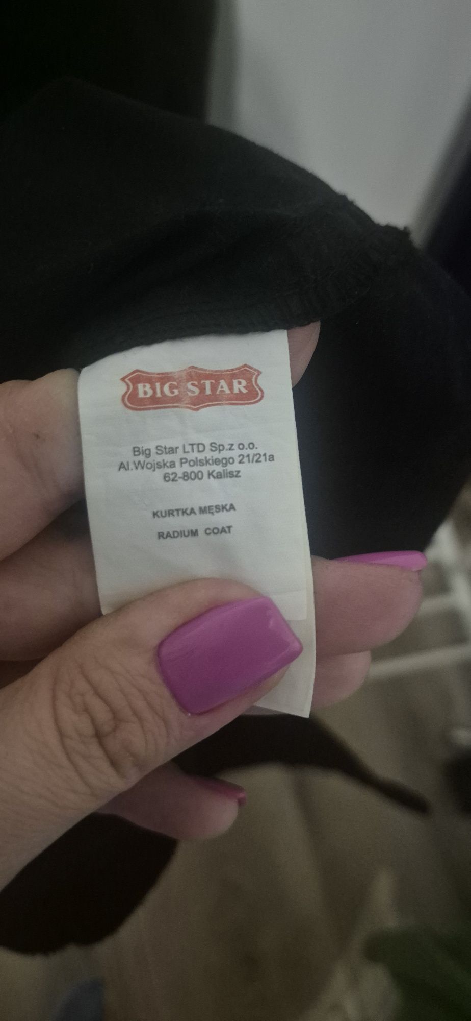 Płaszczyk męski czarny NOWY Big Star rozm XXL