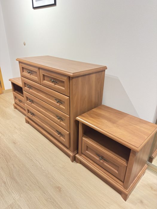 Komoda, szafki nocne KENT Black Red White