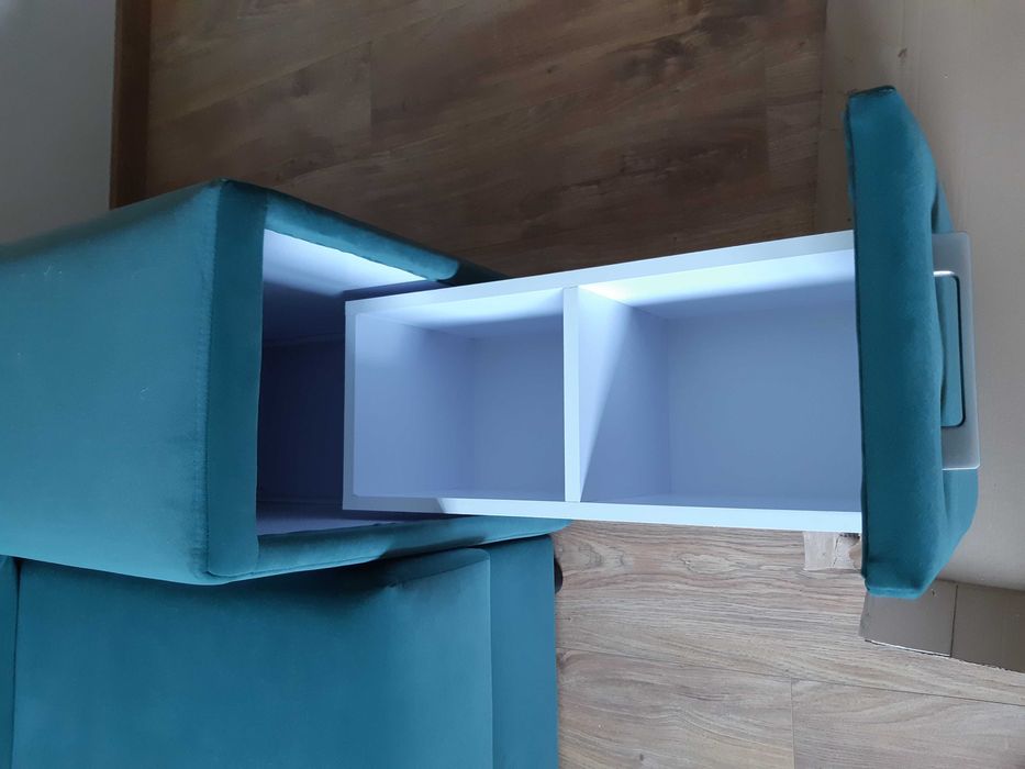 Narożnik ciemnozielony nowy 2.7 x 2.1 m