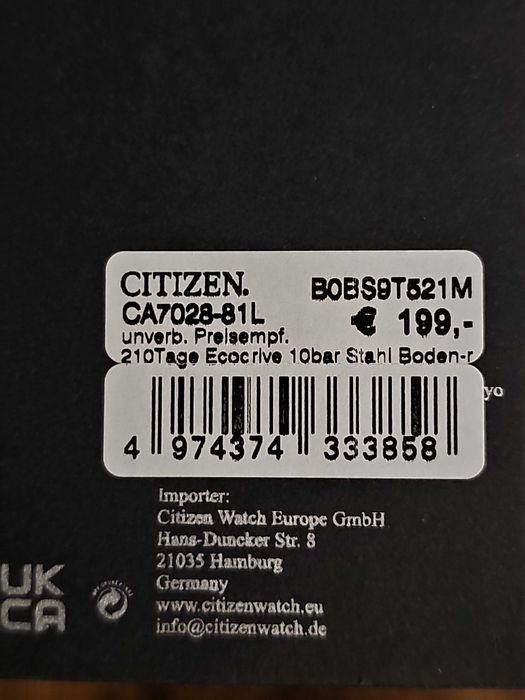 Zegarek Citizen CA7028-81L, srebrny, Bransoletka