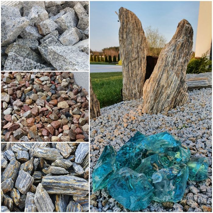 Kamień ozdobny grys GRANIT DALMATYNCZYK 16-22 transport