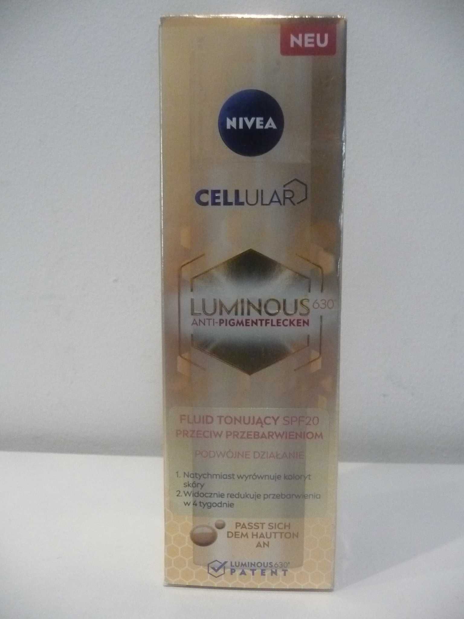 Nivea Cellular Luminous 630 fluid tonujący SPF20 nowy!