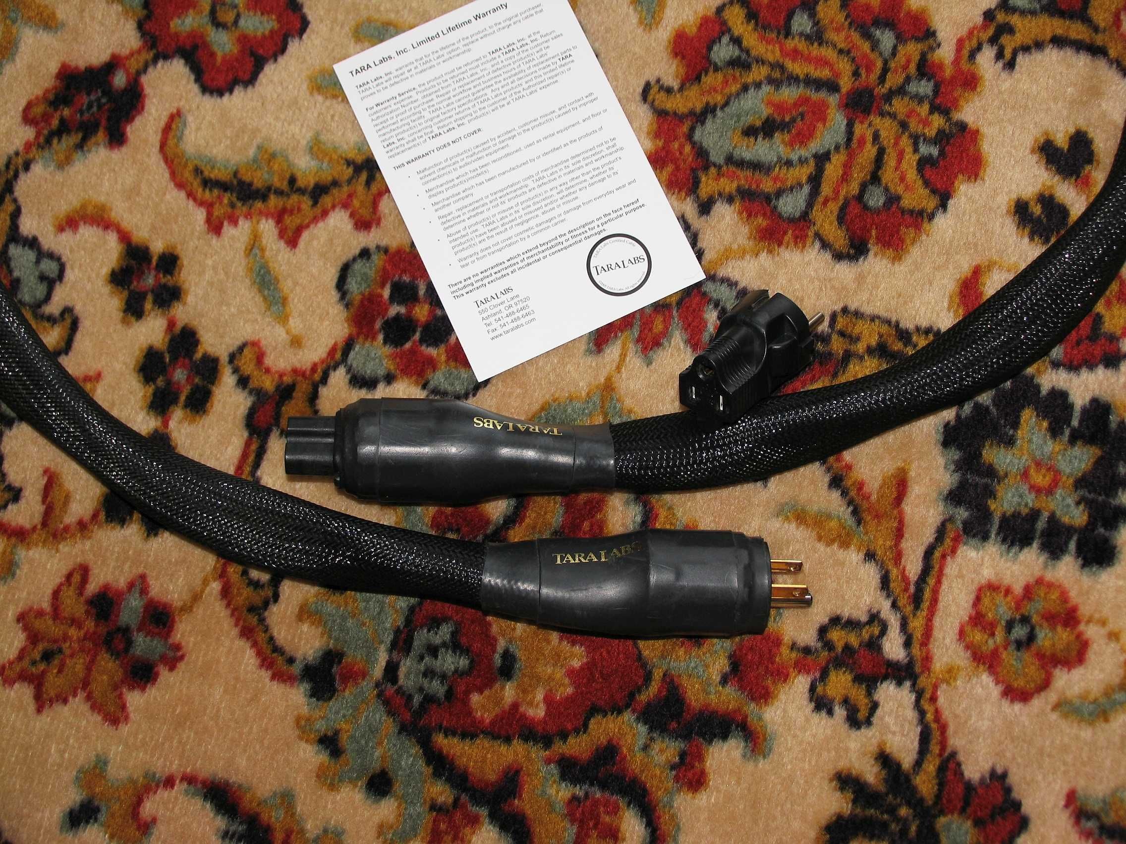 Tara Labs THE ONE AC Power Cable / 1,8m Oryginał  '' Hi End ''
