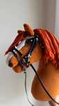 Czarne ogłowie A3 dla hobby horse
