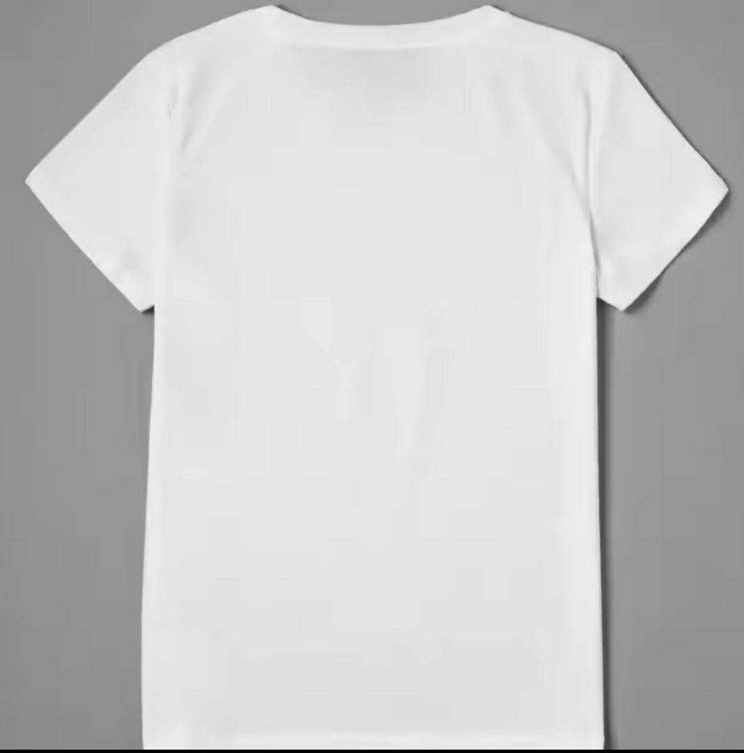Biały T-shirt z kotem