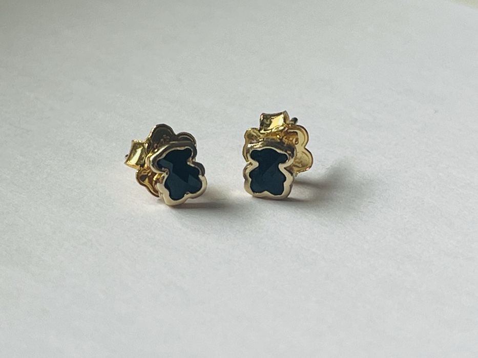 Nowe srebrne kolczyki tous 0,5cm