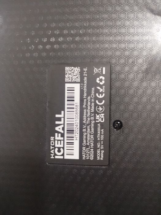 Клавіатура HATOR Icefall USB Black/White