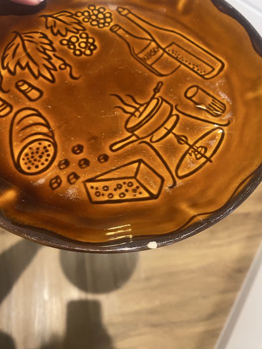 Talerz sniadaniowy Pruszkow Polski Prl