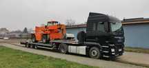 Transport niskopodwoziowy 24T, maszyny, wózki widłowe,samochody,łod