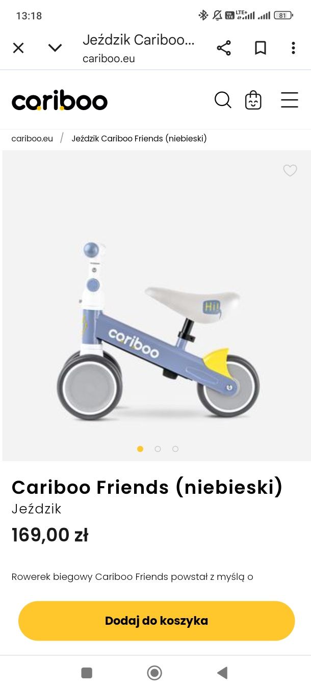 Jeździk Coriboo 3 kolach