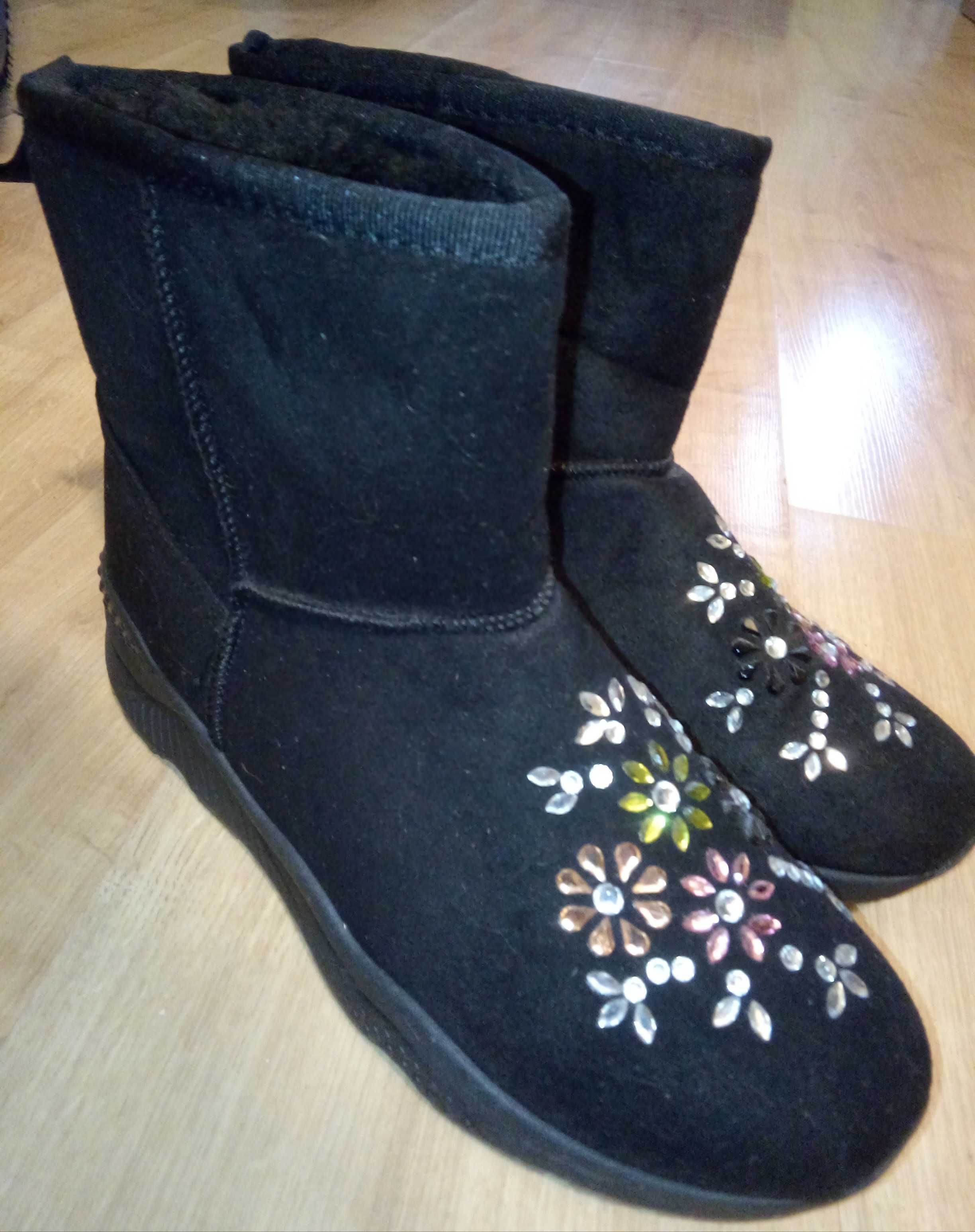 Buty Kozaczki czarne rozmiar 39