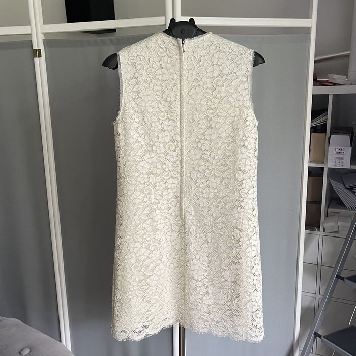 Koronkowa sukienka Dolce&Gabbana rozm 44(IT) 38(PL) biała beżowa off w