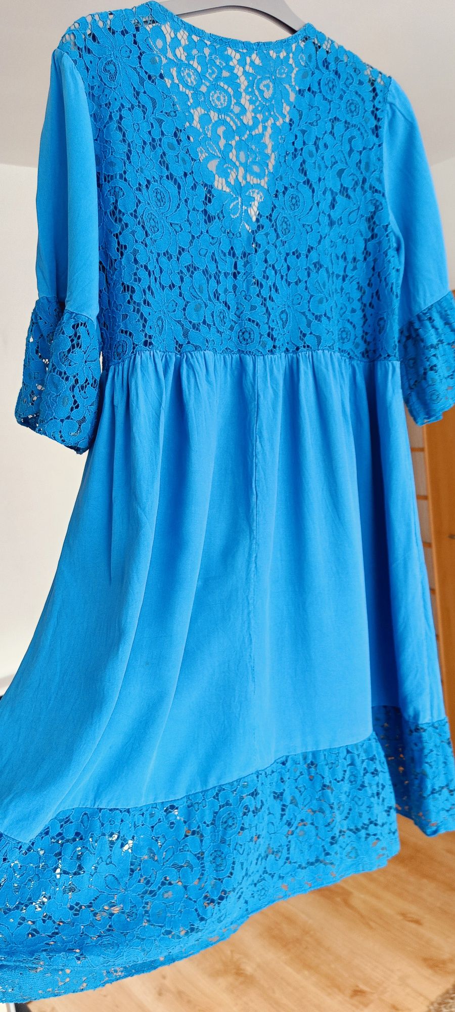 Letnia sukienka boho, sukienka z koronką, luźna sukienka