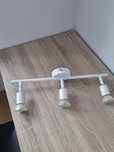Lampa, biała sufitowa, panel led 3 x GU10 reflektor