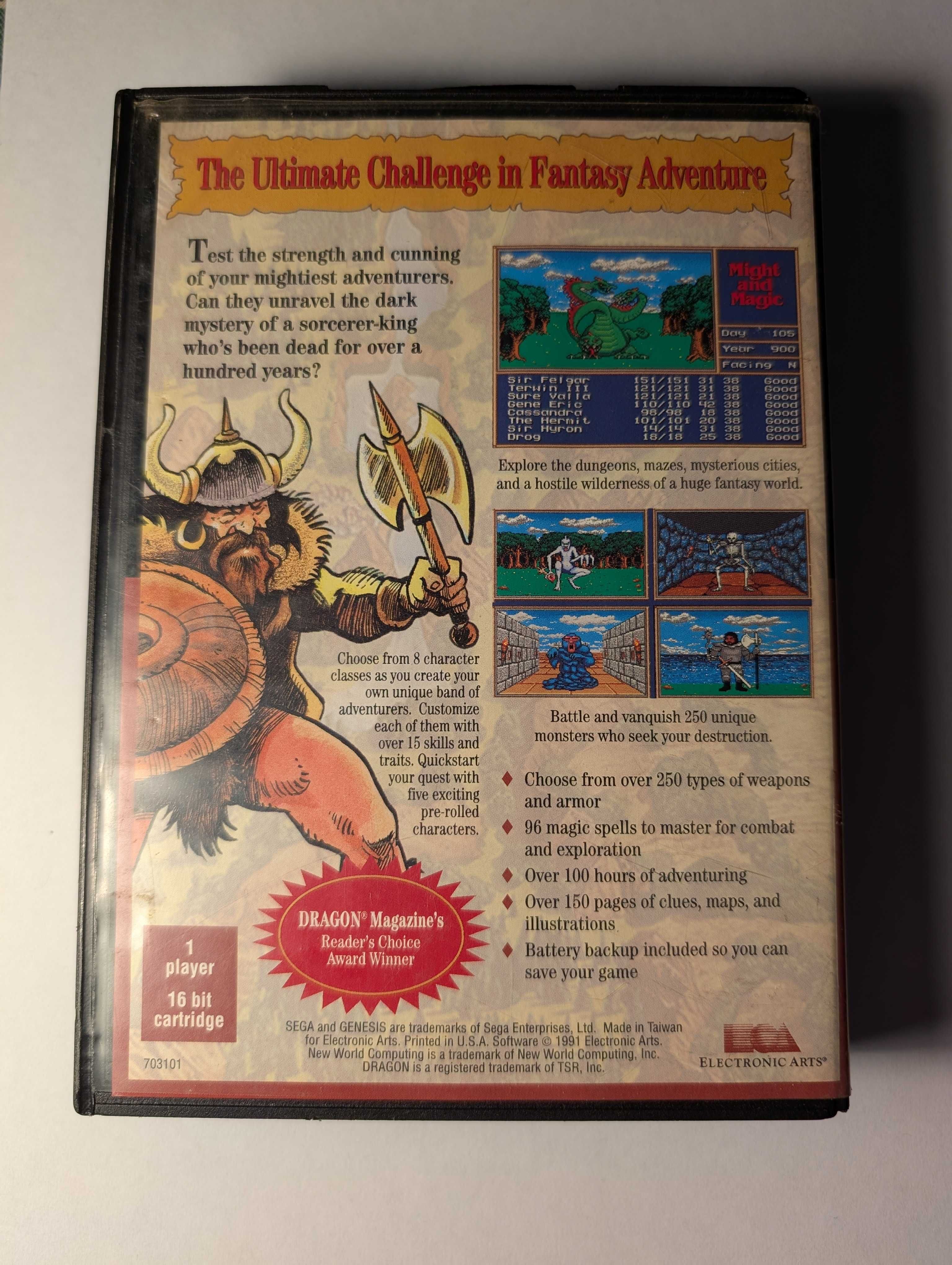 Might And Magic: Gates To Another World - Sega Genesis, NTSC