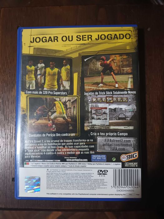 2 Jogos PlayStation 2- Guitar Her0 III e Fifa Street 2