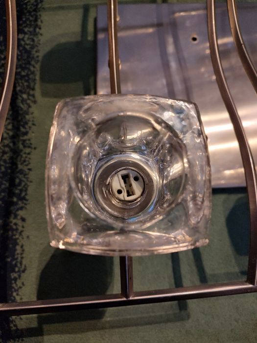 Żyrandol loft metal szkło