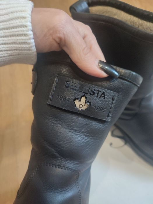 Зимові шкіряні чоботи жіночі 38р