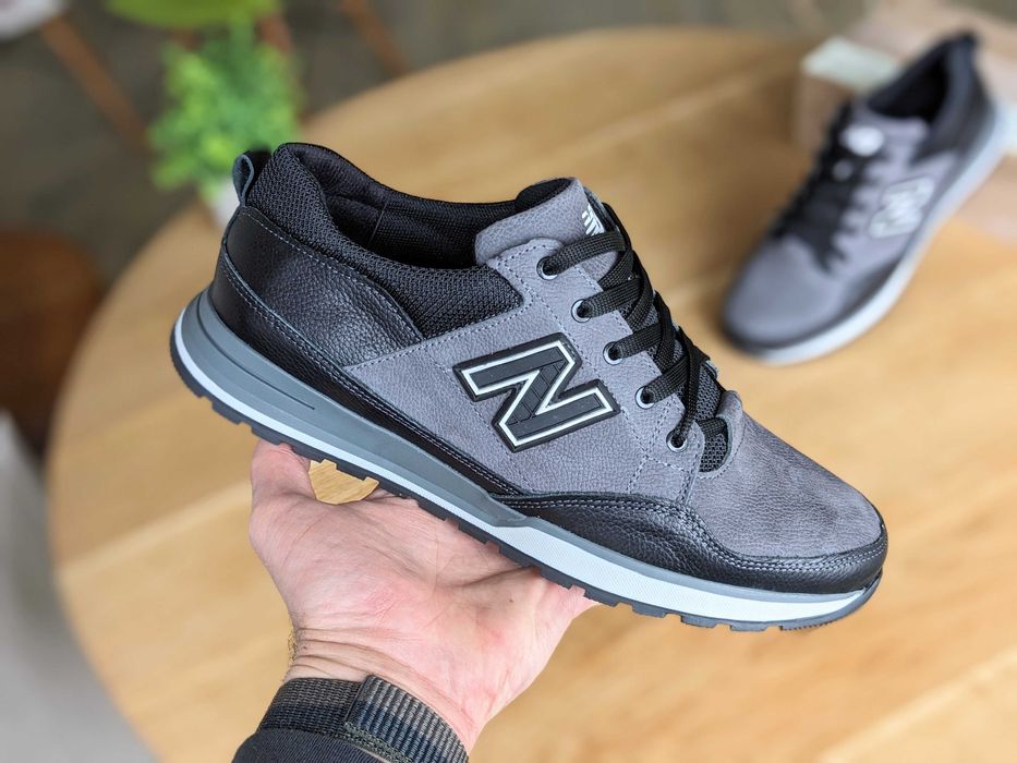 Чоловічі кросівки шкіра New Balance Весна Мужские кожаные кроссовки