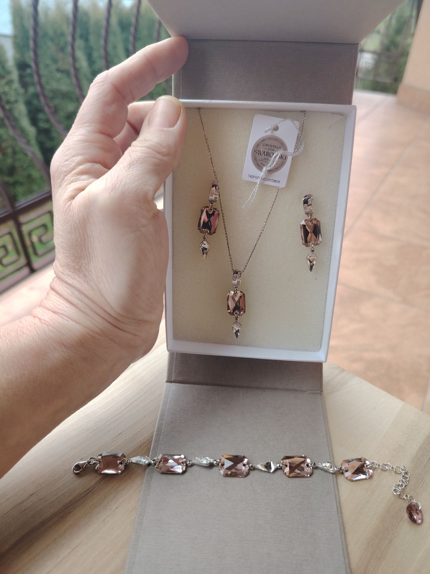 Kolczyki, naszyjnik, bransoletka Spark Nellie Vintage Rose