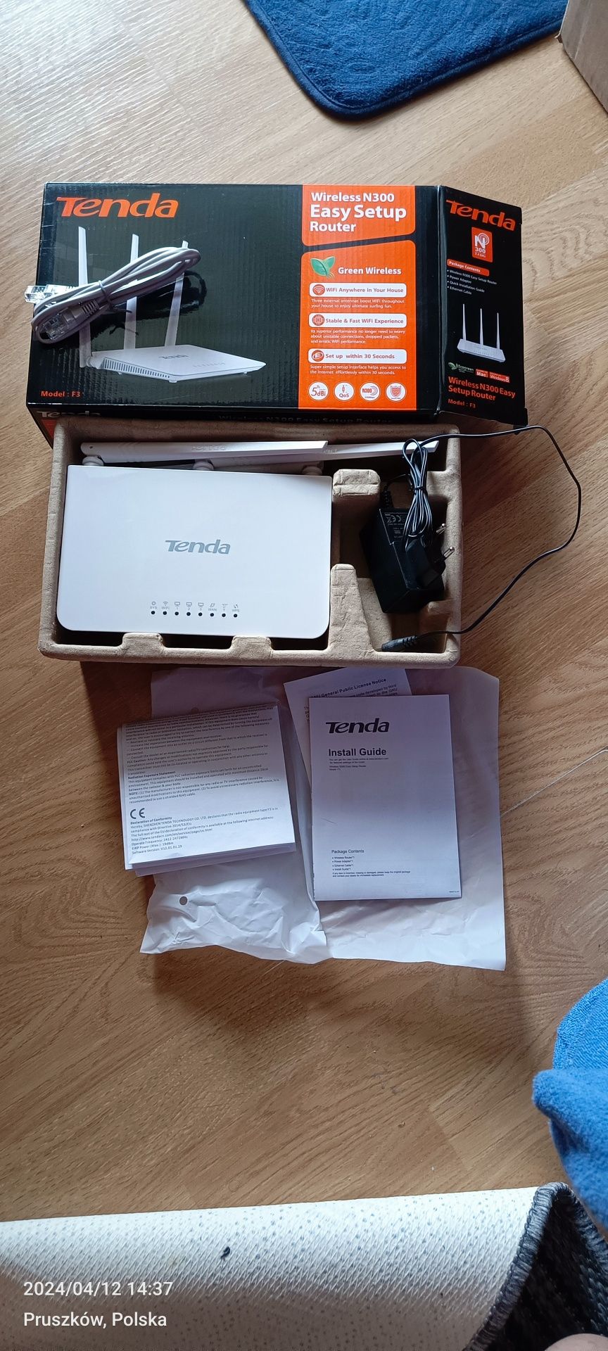 Router Tenda F3 802.11g, 802.11b, 802.11n (Wi-Fi 4)