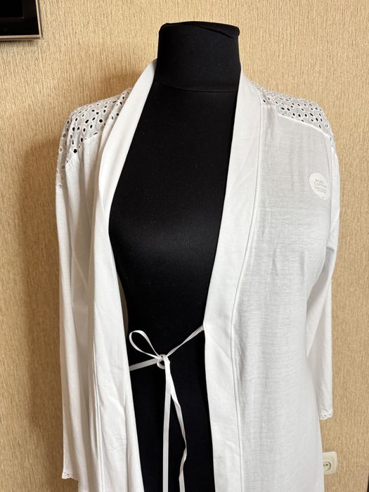 Ніжний халат з жіночною вишивкою з бавовни marks & spencer