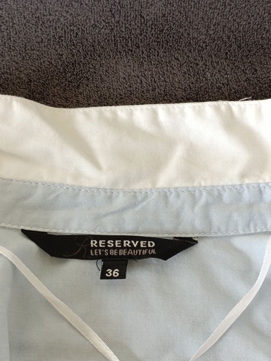 Reserved roz S damska bluzka koszula kieszonki