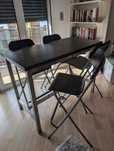 Mesa e quatro Bancos IKEA Franklin - Preto
