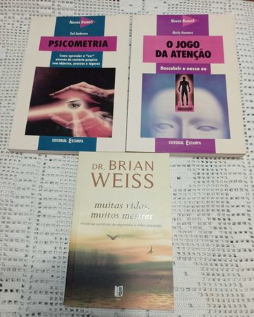 Livro Brian Weiss e dois livros de desenvolvimento pessoal