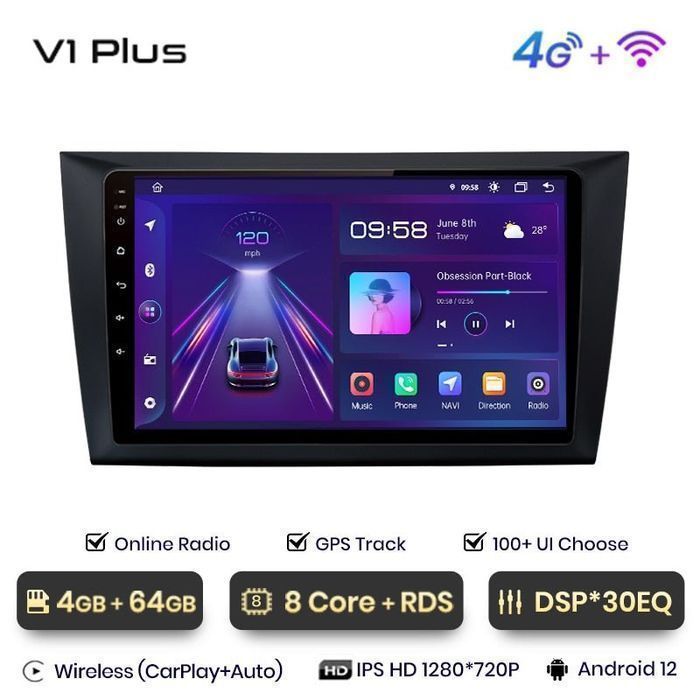 Radio nawigacja VW Golf 6 Android Auto Carplay 4GB 64GB